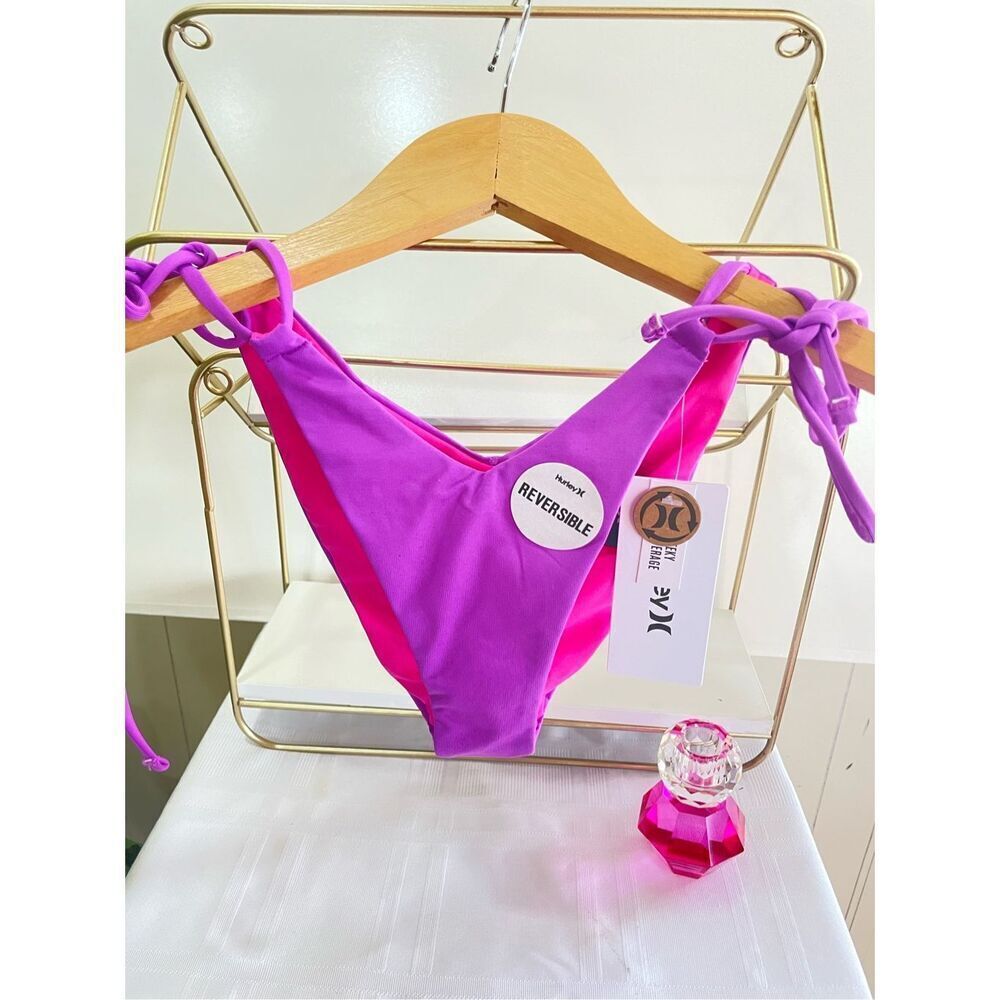 Hurley reversible Solid Cheeky Side Tie NWT size Small